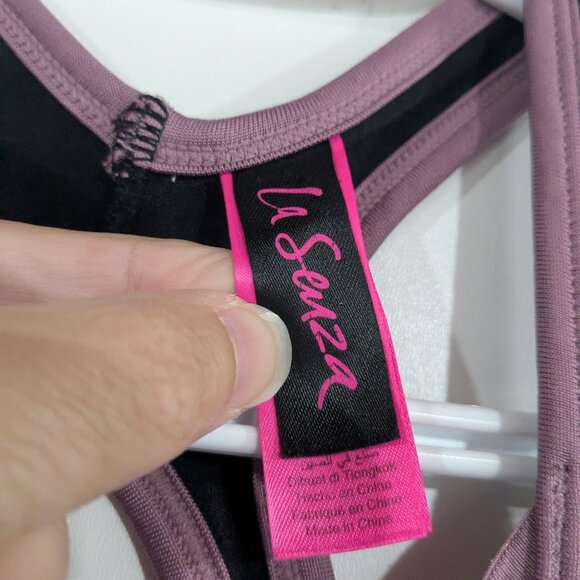 La Senza Sports Bra Mauve Black Size Large - Picture 2 of 5